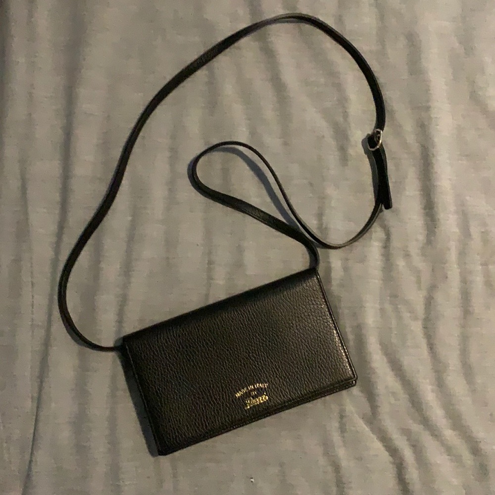 Authentic Gucci Black Crossbody / Wallet Purse